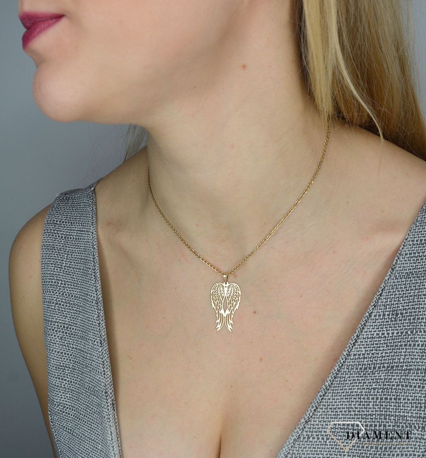 Złota zawieszka 585 skrzydła ZA 4629A.jpg